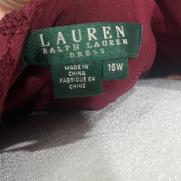 Lauren Ralph Lauren Elegant Burgundy Lace Dress - Picture 3 of 3